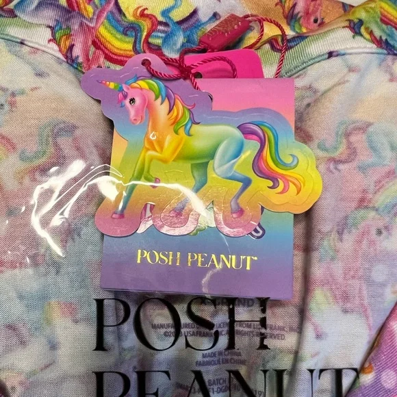 Posh Peanut Lisa Frank Markie unicorn rainbow women’s pajamas - Picture 2 of 5